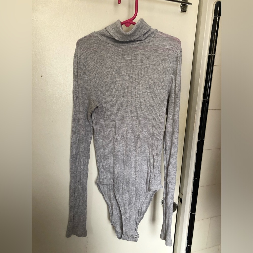 Aerie Gray Turtleneck Sweater Onesie